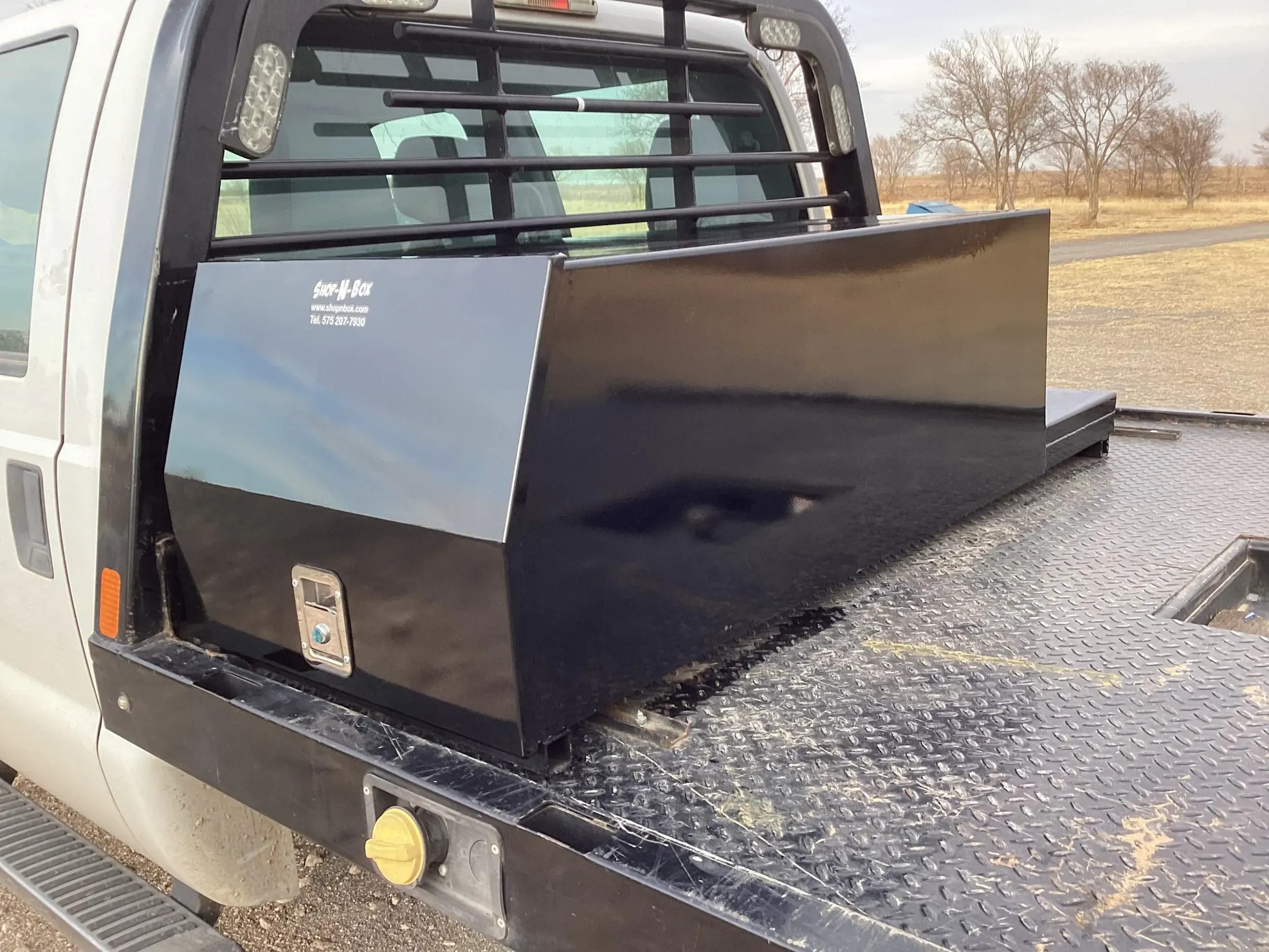 Shop-N-Box™ 2-65 A & B Model combined truck toolbox key features showing 65-inch roll-out system