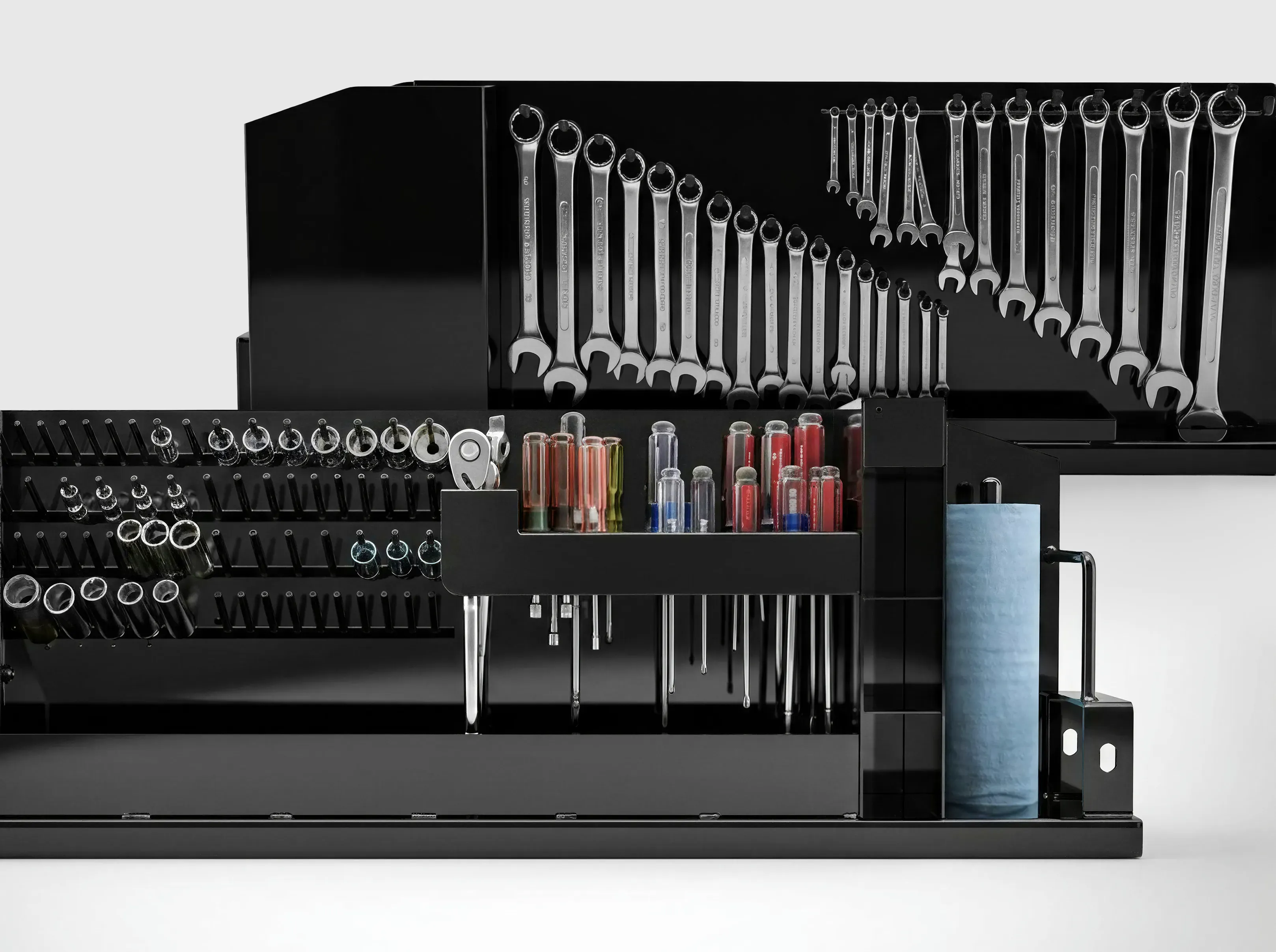 Shop-N-Box™ Legend Bed tool organizer insert with modular swappable tool storage organization
