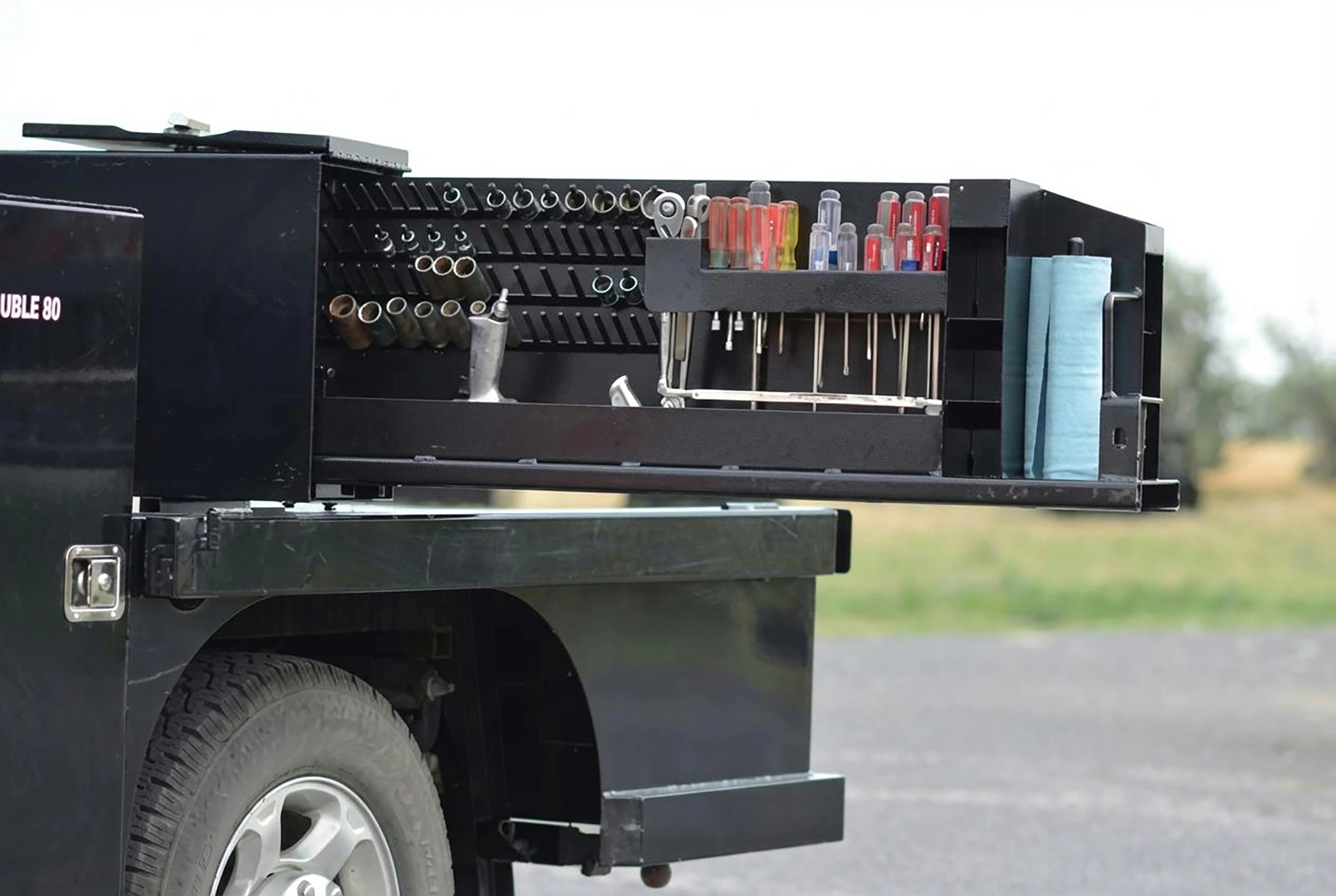 1-80 Model toolbox with removable roll-out tool organizer