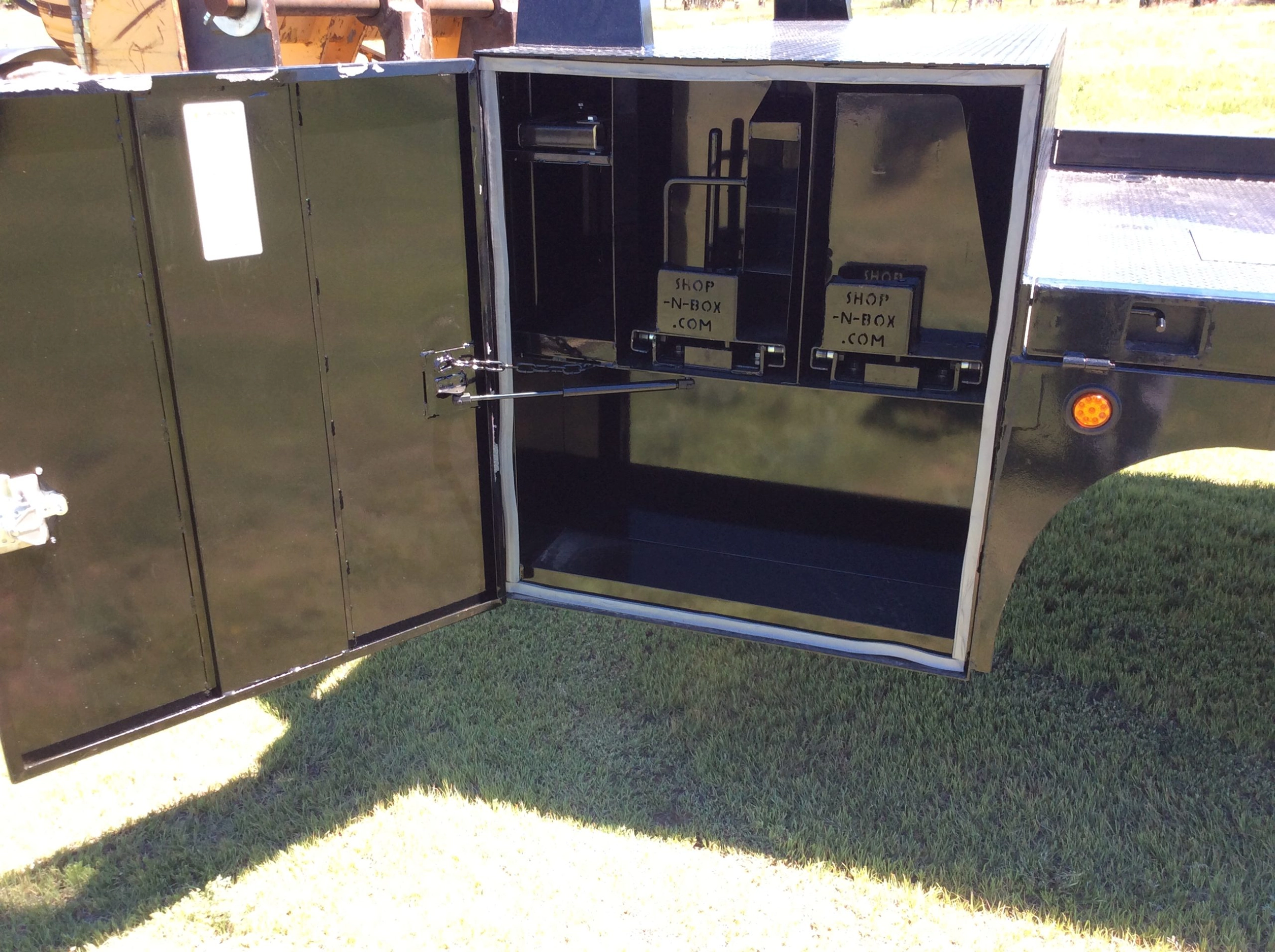 Shop-N-Box Generation 1 flatbed with fold-down rails and parts bin