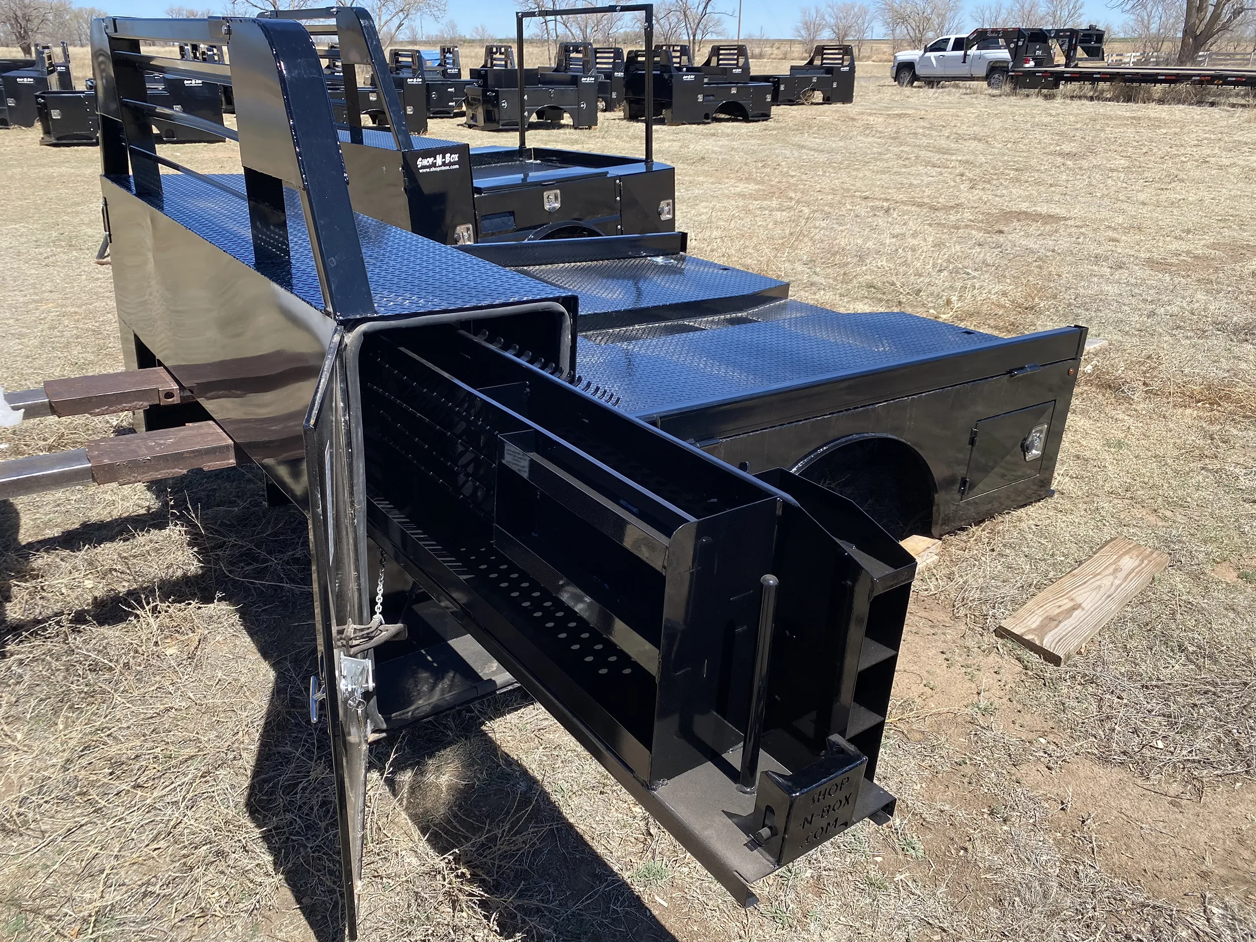 Shop-N-Box gooseneck trough flatbed roll-out storage drawer