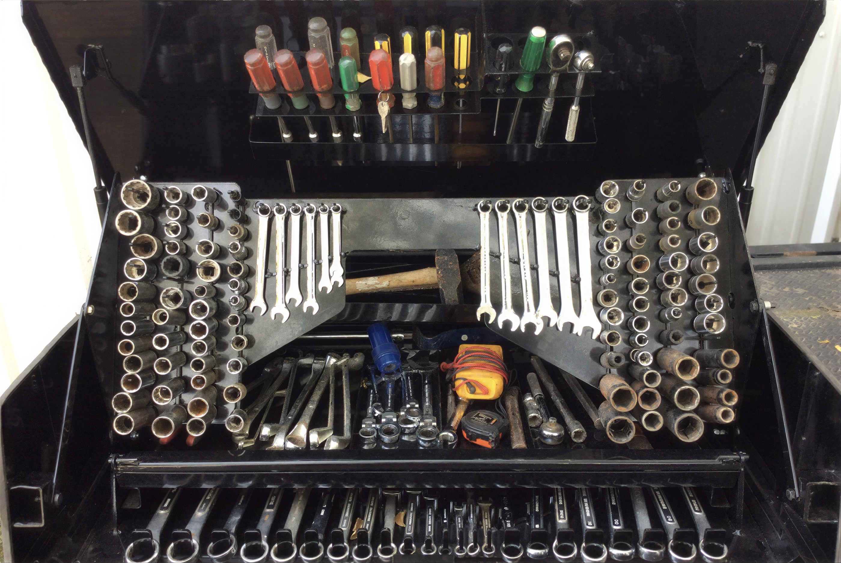 JP Elite Super 40 toolbox top open with organized tool storage