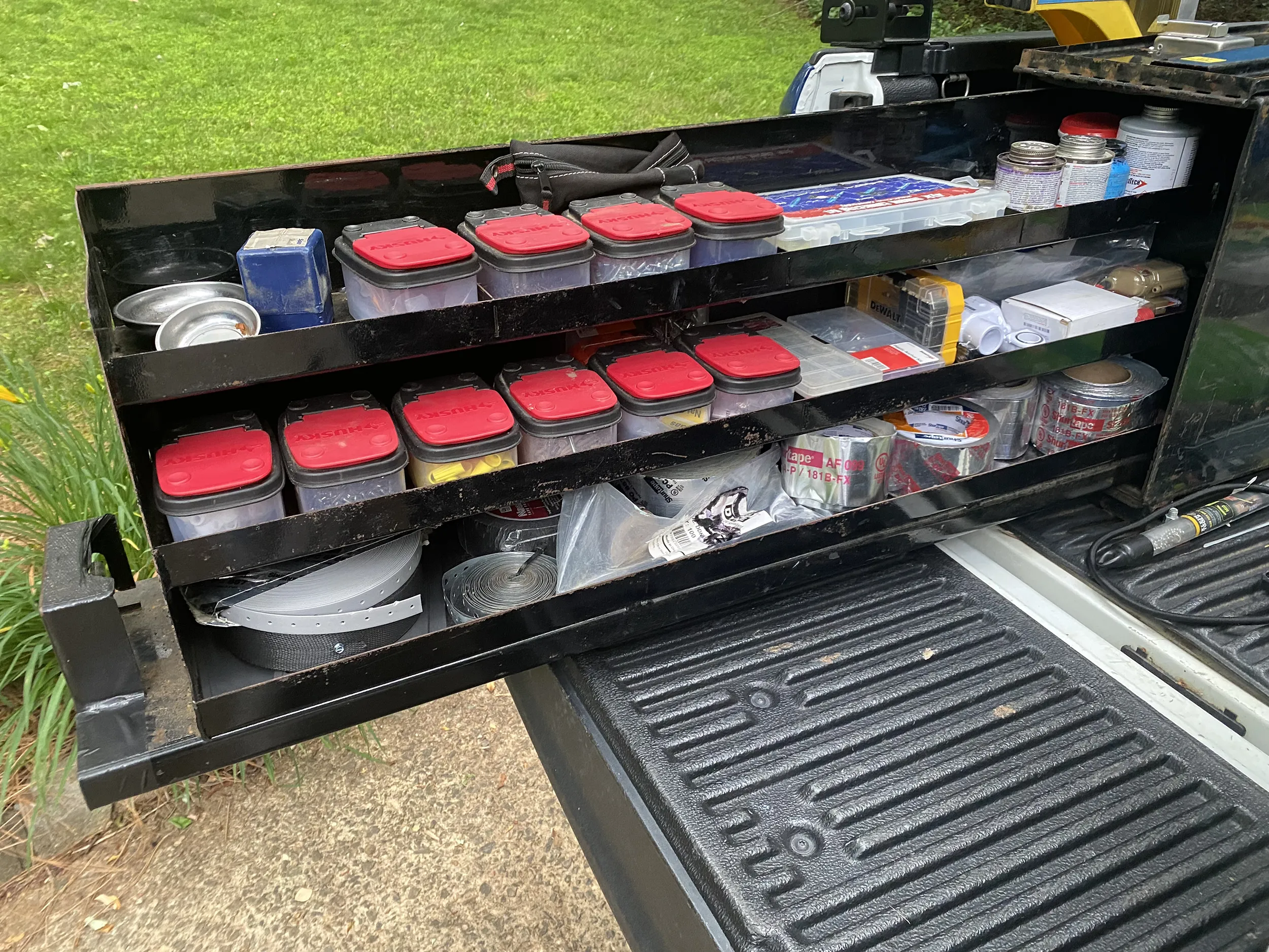Modular toolbox inserts storage bins organizer rollout drawer
